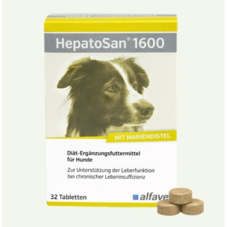 alfavet HepatoSan 1600mg 32 Tabletten 51,2g für Hund